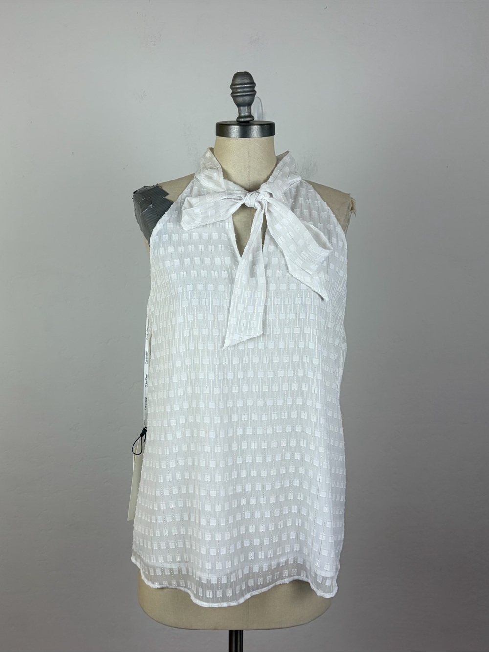 Calvin Klein Swiss Dot Sleeveless Top